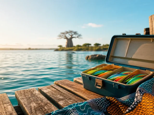 Mandhari ya uvuvi wa bahari iliyotengenezwa kama sanaa ya uhariri kwa mwongozo wa Big Bass Splash Tanzania