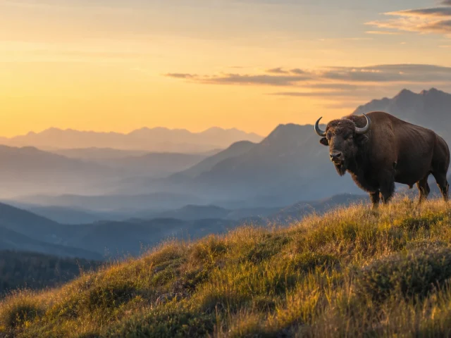 Taswira ya uhariri ya Buffalo King Megaways Tanzania yenye muundo wa kubuni na nafasi safi ya kichwa