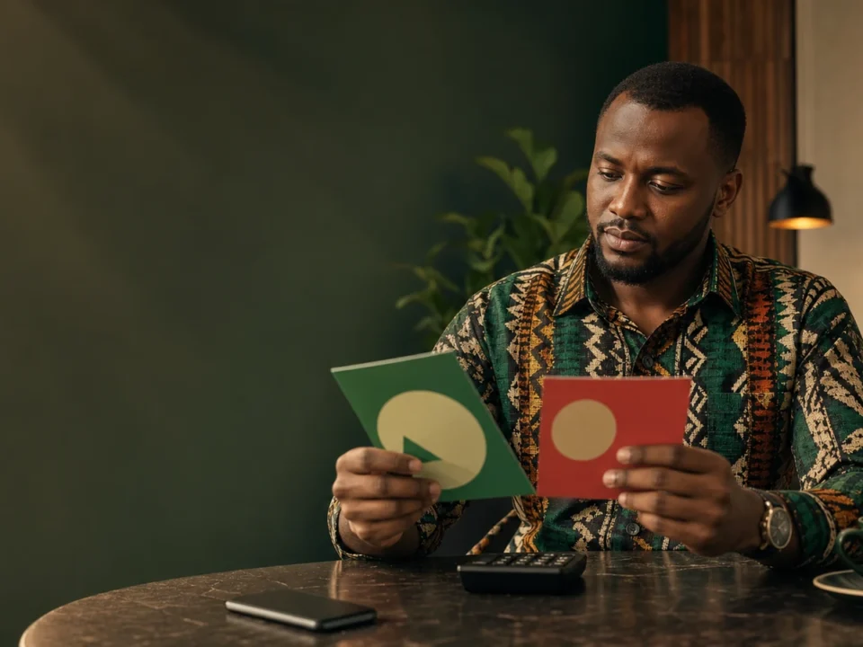 Mwanaume wa Tanzania akihesabu asilimia na cap ya deposit match bonus