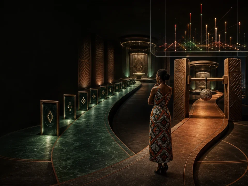 Feature buy slots ikiwakilishwa na njia fupi yenye lango la gharama na njia ndefu ya base game