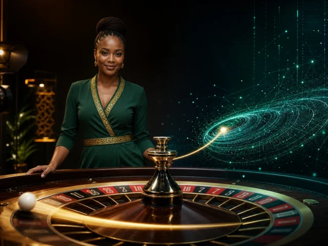 Live roulette dhidi ya RNG roulette kwenye taswira ya uhariri yenye studio, wheel na mfumo wa random