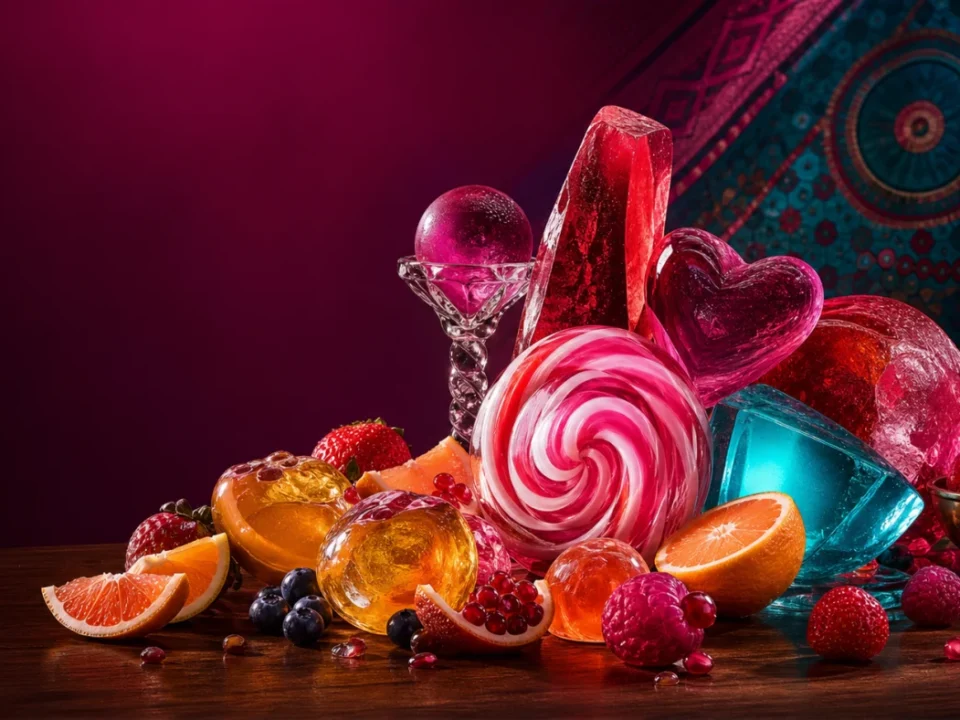 Mandhari ya peremende na matunda iliyotengenezwa kama sanaa ya uhariri kwa Sweet Bonanza 1000 Tanzania