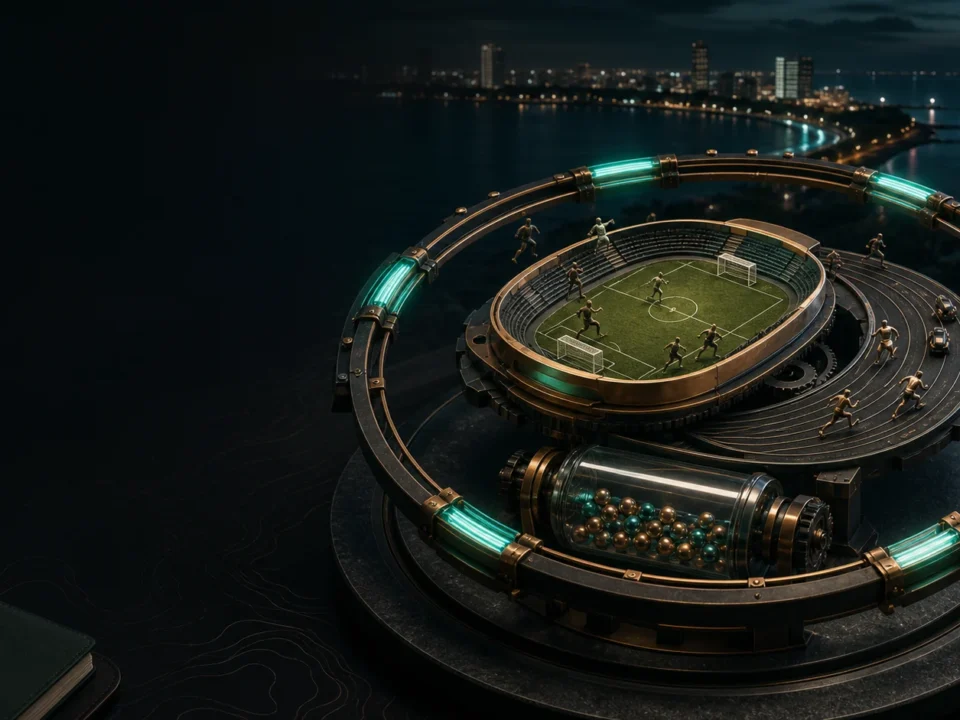 Picha ya uhariri ya mtu mzima wa Tanzania akitazama simulation ya football ya kubuni bila provider, ticket, odds, salio au matokeo halisi