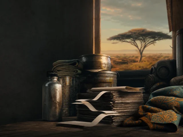 Mkusanyiko wa masanduku, karatasi na mwanga wa neon katika taswira ya uhariri ya xWays Hoarder xSplit Tanzania
